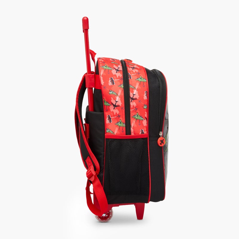 sami_studio 16 Inch Trolley-Aviation-Set Of 5-2 Cmprt With Zip- (Polyester ) Multicolor \ 34X20X47.5 - Image 4